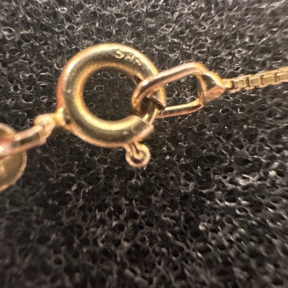 18k 14k Solid Gold Butterfly Pendant Necklace - Picture 3 of 9